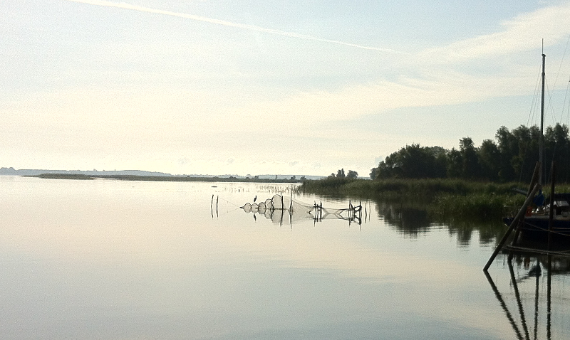 Blick vom Hafen Lassan in Richting Usedom