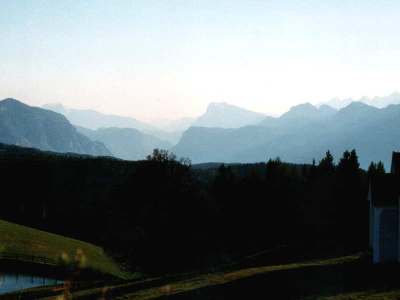 blick aus L.Schmidts Wohnung auf die Dolomiten