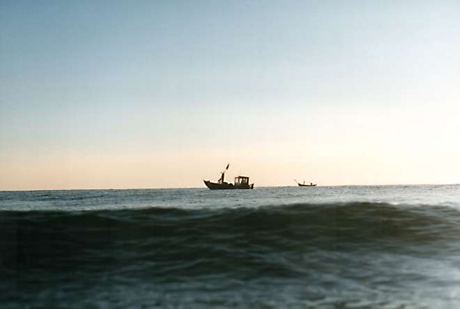 fischerboote am morgen bei usedom