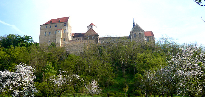 Schlo&szlig; Goseck &uuml;ber dem Saaletal